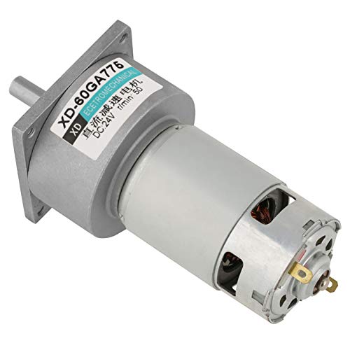 Klanata DC12V/24 V 35W Mini DC Gear Motorverschiebung Einstellbarer großer Motor CW CCW Drehung DIY Robotik, Automatisierungsprojekte Hobbyisten, Ingenieure (24v50 rev) von Klanata