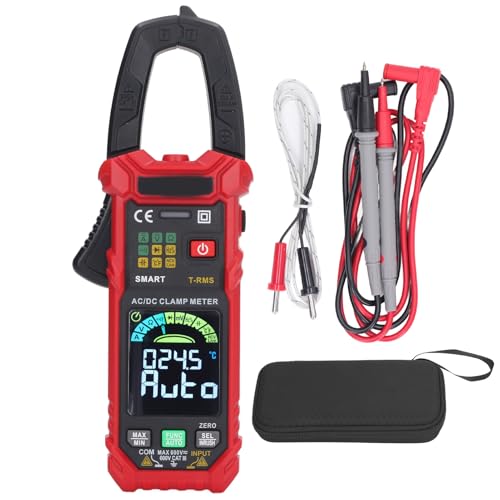 Klanata Digital Clamp Meter, Smart Clamp Messmeter Voltmeter Tester, AMP Volt Messgerät mit LED -Taschenlampe NCV -Detektion, Logarithmic für Multi -Tester von Klanata