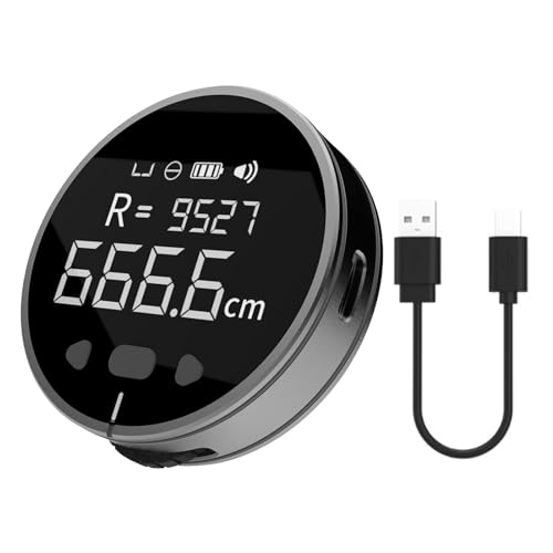 Klanata Electronic Digital Band Maßnahme 328ft wiederaufladbare Smart -Langstrecken -Rollen -Messwerkzeug Handheld -Bereich Finder für flach gekrümmte Durchmesser ungerade Form von Klanata