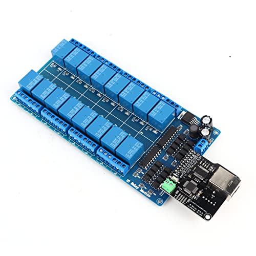 Klanata Ethernet Control 16-Kanal-Relais-Board RJ45, TCP-IP-auf-Ausgangsrelais für Smart-Home-Automatisierung Klanata Ethernet Control 16-Kanal-Relais-Board RJ45, TCP-IP-auf-Ausgangsrelais für Smart-Home-Automatisierung von Klanata
