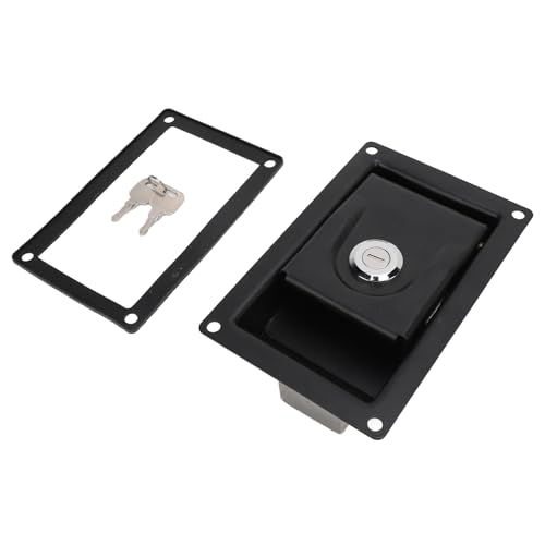 Klanata Flush Mount Paddle Griff Schloss mit Schlüssel - 170 x 110 mm CRS Toolbox Latch, Dichtung für Wohnmobilschrank, LKW, Wohnwagenstür von Klanata
