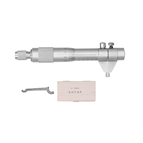Klanata Inner Micrometer Set, Innendurchmesser-Mikrometer-Messwerkzeug 5-30 mm, 0,005 mm Genauigkeit für 0,2-1,2 Zoll Durchmessermessung von Klanata