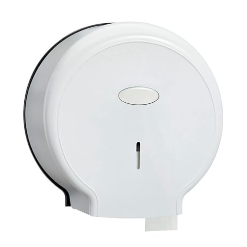 Klanata Jumbo Toilettenpapierrollenspender, Single -Roll -Jumbo -Tissue -Spender, Wandhalterung Stilvoller Schlag für Badezimmer, Toiletten (Weiß) von Klanata