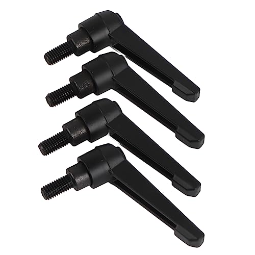 Klanata Klemmhebelgriff Griffverstellbarer Maschinenknöpfe 4pcs M8 Edelstahl Männliches Gewinde schwarz (Schraubenlänge 16 mm) von Klanata