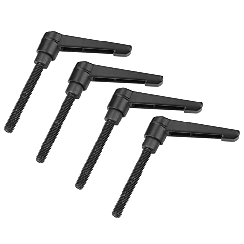 Klanata Klemmhebelgriff Griffverstellbarer Maschinenknöpfe 4pcs M8 Edelstahl Männliches Gewinde schwarz (Schraublänge 50 mm) von Klanata
