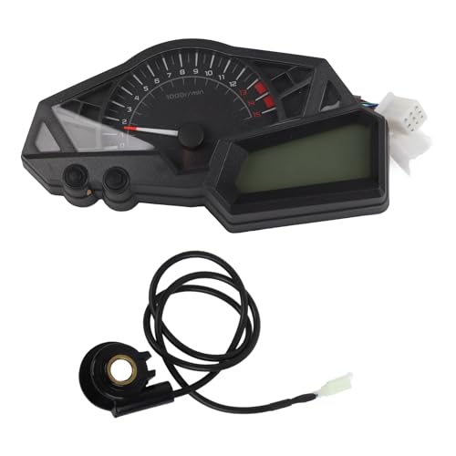 Klanata LCD-Kilometerzähler, hochpräziser Drehzahlmesser mit 15.000 U/min, Geschwindigkeits-Kraftstoffanzeige, für Ninja 300, einfache Installation für ein verbessertes von Klanata