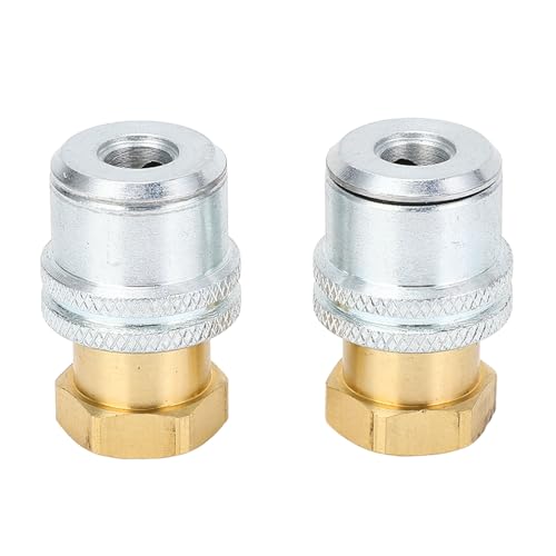 Klanata Lock on Air Chuck, 1/4 "FNPT 150 psi Messing Reifen-Chuck-2 Packung mit geschlossenem Flussdesign für Auto-, LKW- und Offroad-Reifen von Klanata