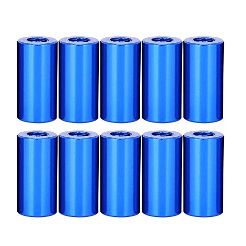 Klanata M3x10 Aluminium Standoff Säule Spacer - 10pcs runde gerade Stolzenbefestigungsstangen Gewindestangenstabstange von Klanata
