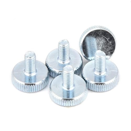 Klanata M5 Zinkpackte Carbonstahl-Daumenschrauben, L25-204y 1 flache Kopfschrauben, Befestigungselemente für DIY-Projekte und Maschinen (M5*14 （5pcs）) von Klanata