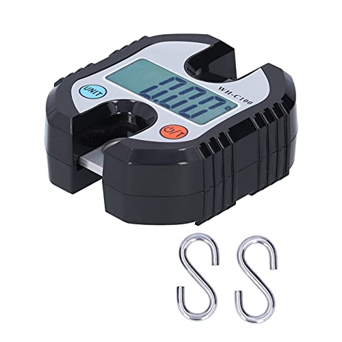Klanata Mini Crane Skala Digitale Hangskala 150 kg tragbares Wiegen -Haken Handheld -Tool mit Doppelhaken, Industriekranwaagen für Handheld -Waage (Schwarz) von Klanata