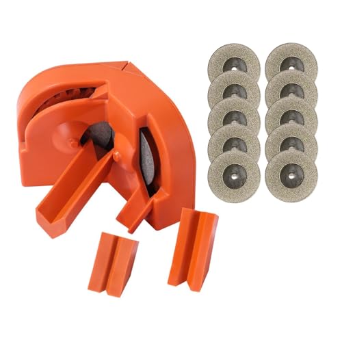 Klanata Multipurpose Bohrer Bit Schleifen Scharfschärfer Abs Professional Electric Bohrer Bitschärfer, tragbare Bohrmaschine Bit für alle Bitsschärfe, Schleifwerkstatt, Bau, DIY (Orange) von Klanata
