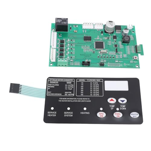 Klanata Pool-Heizungssteuerplatte mit Switch-Membranpad 42002-0007s, ersetzt OE 461105-Passform für MasterTemp & Max-e-Therm NA/LP-Serie von Klanata