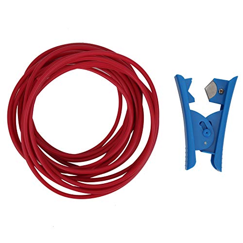 Klanata Ptfe Tube Cutter Kit, 3D -Drucker -Kit, Schlauchrohr -Bowden -Röhrchen -Schneidwerkzeuge für PE PU -Schlauch -ID 2,0 mm OD 4,0 mm (Rot) von Klanata