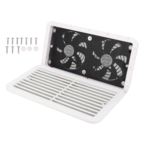 Klanata RV Seitentlüftungslüfter, 350 x 186 mm 12 V DC 4,8W Dual Air Lüftungslüfter für RV -Wohnmobilanhänger Caravan von Klanata