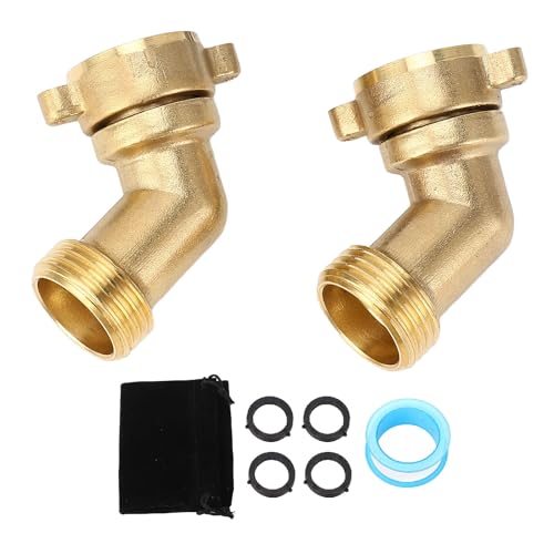 Klanata RV Wasserschlauch Ellbogenadapter, 45 & 90 Grad Platz sparende Trinkwasseranschluss für RV Trailer Marine Boat (45 Grad +45 Grad) von Klanata