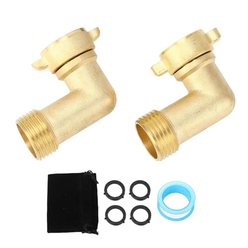Klanata RV Wasserschlauch Ellbogenadapter, 45 & 90 Grad Platz sparende Trinkwasseranschluss für RV Trailer Marine Boat (90 Grad + 90 Grad) von Klanata
