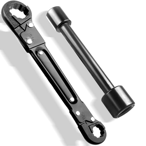Klanata Sanitärwerkzeuge Angle Stop -Schraubenschlüssel -Kit Dual Kwik Tite Wrench Kit, professionelle Klempnerschlüsselwerkzeuge für Winkelstopp & Versorgungsmutter Installation, von Klanata