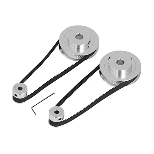 Klanata Synchronen Rad Aluminium Timing -Riemenscheibe 20 Zähne 60 Zähne mit 280 mm Länge 6 mm Breite Timinggürtel für 3D -Drucker (20T 5 mm (0,2 Zoll) plus 60 t 8 mm (0,31 Zoll)) von Klanata