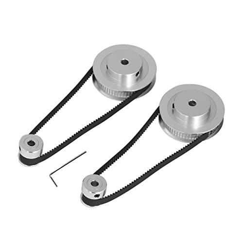 Klanata Synchronen Rad Aluminium Timing -Riemenscheibe 20 Zähne 60 Zähne mit 280 mm Länge 6 mm Breite Timinggürtel für 3D -Drucker (5 mm / 0,2 Zoll Bohrung) von Klanata