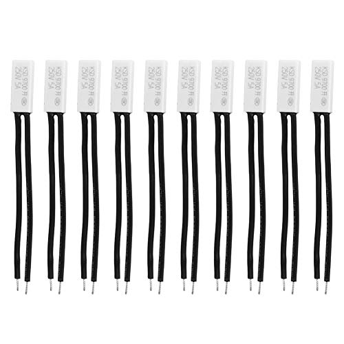Klanata -Temperaturregelschalter Wärmeleittemperatur Controller 10pcs NO KSD9700 Normalerweise geöffnet 250 V 5A 40100 ℃ (70 ℃) von Klanata