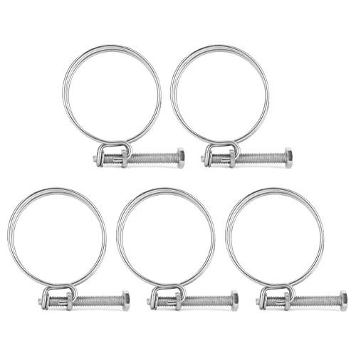 Klanata Verstellbarer Edelstahl Doppeldrahtschlauchklemme - Industrie- und Hausgebrauch - Sicheres Befestigungen für Rohre und Röhren - ideal für Sanitär-, Automobil-, HLK - (50-60 mm) von Klanata
