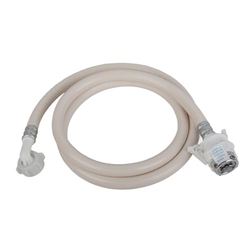 Klanata Waschmaschinen Wassereinlassschlauch Doppelschnalle Fixierung G3/4 -Gewinde weicher PVC -Schlauch mit Metallanschluss Ersatz für Waschmaschine (1,5 m) von Klanata