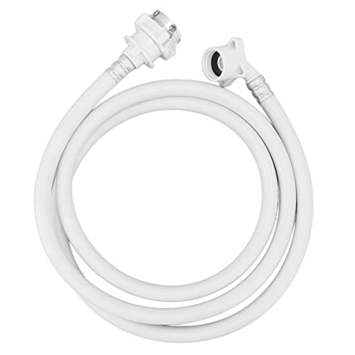 Klanata Waschmaschinen Wassereinlassschlauch Doppelschnalle Fixierung G3/4 -Gewinde weicher PVC -Schlauch mit Metallanschluss Ersatz für Waschmaschine (2m) von Klanata