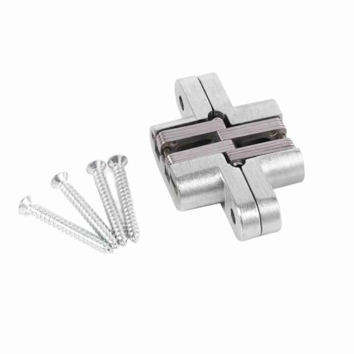 Klanata Zinklegierung versteckter Scharnier unsichtbare Klapptür Versteckte Kreuzscharniere für Möbelhardware Klapptür (60,4 mm) von Klanata