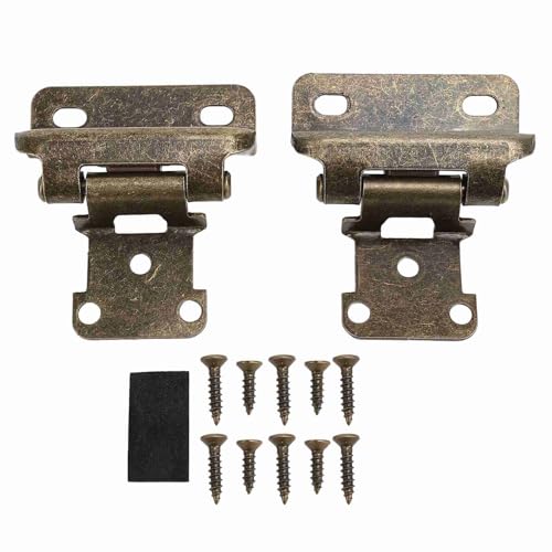 Klanata selbstschließend Schrankscharnier, 1/2 Zoll Halbverpackung, Stahlschrank-Türscharnier für Küche, Bad, Wohnmobil, Boot und Wohnmobil, (Bronze) von Klanata