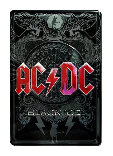 Rock I AC/DC I Black Ice I Blechschild Retro I 3D Motiv I 20x30cm von KlangundKleid.de