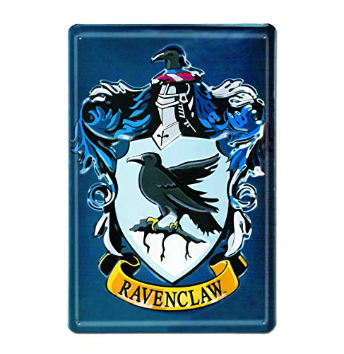 Logoshirt® Harry Potter Blechschild I Metall-Schild mit klassischem Retro-Motiv in 3D I 20x30cm Ravenclaw-Logo Retro-Schild I langlebiger Druck & Lizenziertes Originaldesign von Logoshirt