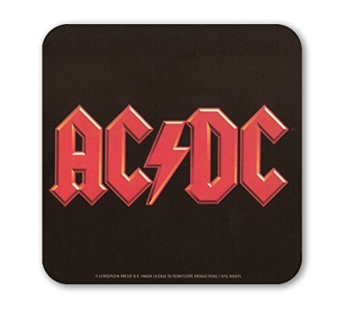 Logoshirt® Rock I AC/DC I Logo I Untersetzer I Coaster I Kork I 10x10cm I langlebiger Druck I Lizenziertes Originaldesign von KlangundKleid.de