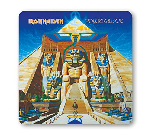Logoshirt® Rock I Iron Maiden I Powerslave I Untersetzer I Coaster I Kork I 10x10cm I langlebiger Druck I Lizenziertes Originaldesign von KlangundKleid.de