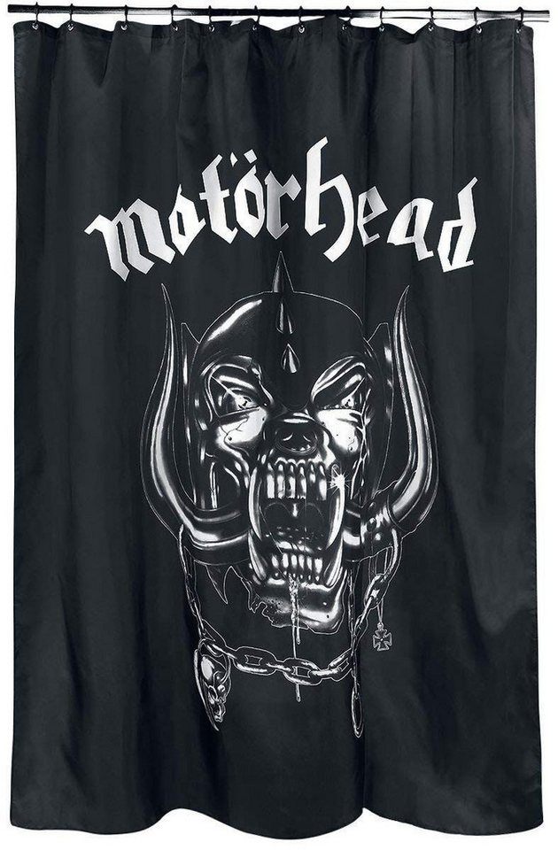 Klangundkleid Duschvorhang Motörhead Duschvorhang Warpig Logo (1-tlg), Offiziell lizenzierter Duschvorhang von Klangundkleid