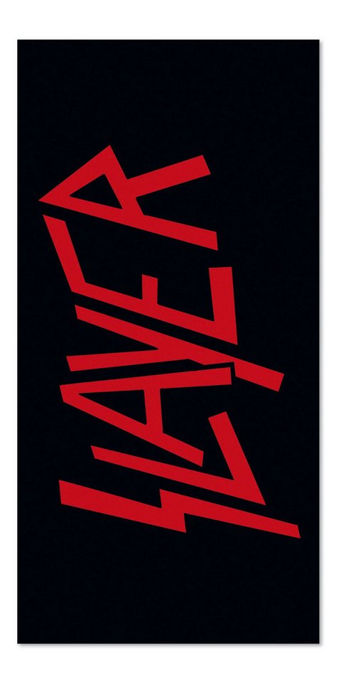 Klangundkleid Handtuch Slayer Handtuch Logo 150 x 75 cm, (1-St), Offiziell lizenziert von Klangundkleid