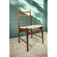 1 Von 6 Teakstühlen Hartmut Lohmeyer, Midcentury-Möbel, Wilkhahn, 1950 von Klappbar