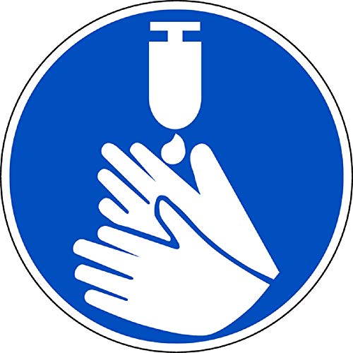 Folie selbstklebend Gebotszeichen, Hände desinfizieren 100mm - praxisbewährt Aufkleber Folie selbstklebend Gebotszeichen, Hände desinfizieren 100mm - praxisbewährt Aufkleber von Klar