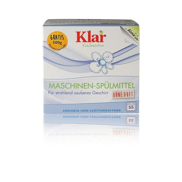 Klar Maschinenspülmittel mit Geschirrspülsalz gratis von Klar
