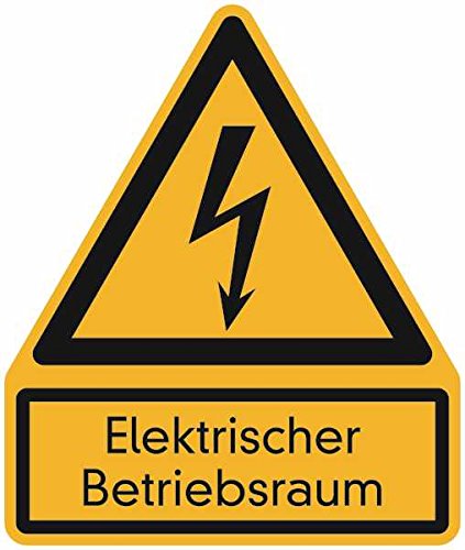Kombischild Elektrischer Betriebsraum - 200x237x0.45 mm Aluminium geprägt von Klar