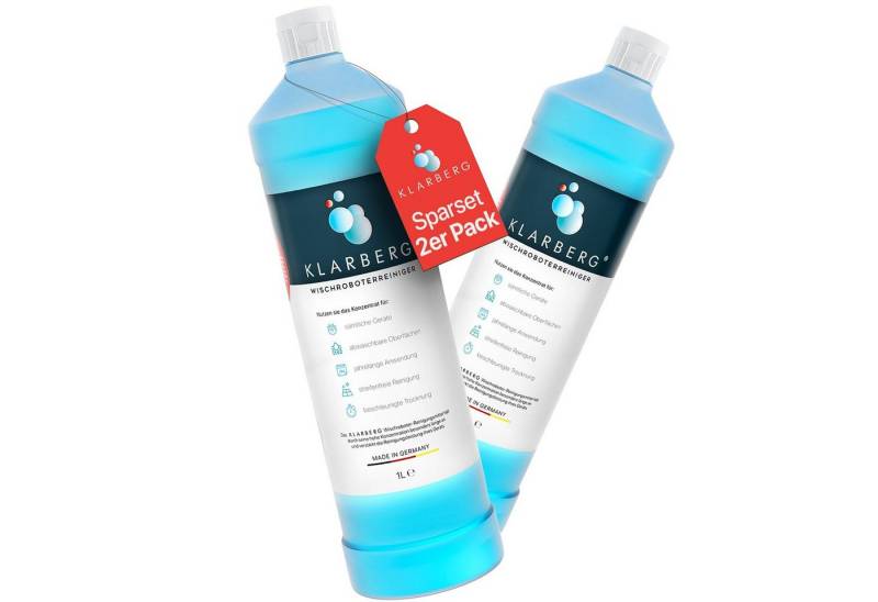 Klarberg Bodenreiniger Wischroboter Fussbodenreiniger (Spar-Set, [2-St. 2 Flaschen 166 Wischgänge bei Wassertank 600ml, 666 Wischgänge bei 150ml) von Klarberg