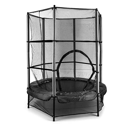 Klarfit Kinder Trampolin Indoor/Outdoor, Kleines Trampolin für Kinder ab 3 Jahre, Kindertrampolin rutschfest, Kleinkind Trampolin mit Randabdeckung & Sicherheitsnetz, Trampolin Klein, ab 3-6 Jahre von Klarfit