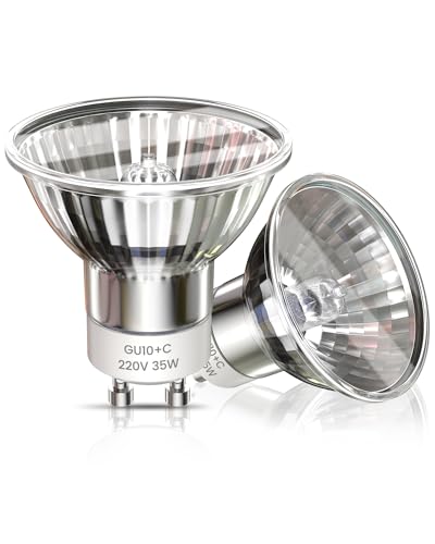 Klarlight 35W GU10 Halogen Leuchtmittel, GU10 Halogen Reflektor 2-Polig Dimmbar Warmweiß 2800K, 120° Breiter Strahl 360LM Spotstrahler für Schienenleuchten, Einbauleuchten, Wandleuchten (2 Stück) von Klarlight