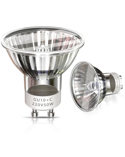 Klarlight 50W GU10 Halogenlampe, GU10 Halogen Reflektor Glühbirnen 2-Polig Dimmbar Warmweiß 2800K, 120° Breiter Strahl 580LM Halogen Spotlight für Deckenleuchten, Einbauleuchten, Downlights (2 Stück) von Klarlight