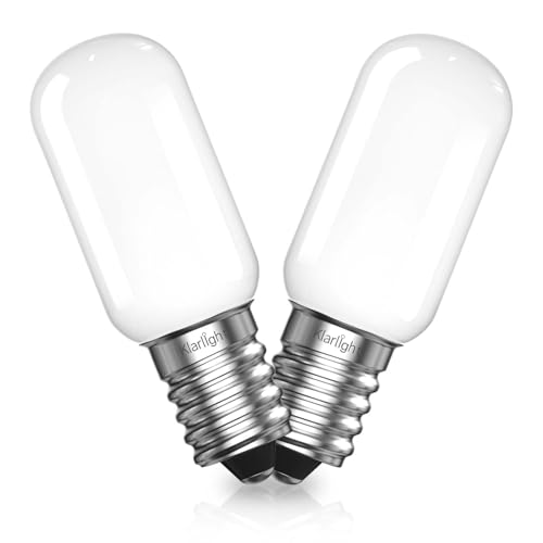 Klarlight E14 LED Glühbirnen, 4000K Tageslichtweiß Kühlschrank Birnen, 1W Ersatz für 15W Halogen Kühlschranklampe, AC220-240V 360°Abstrahlwinkel für Kühlschrankbirne, Nähmaschine, Salzlampe, 2 Stück von Klarlight