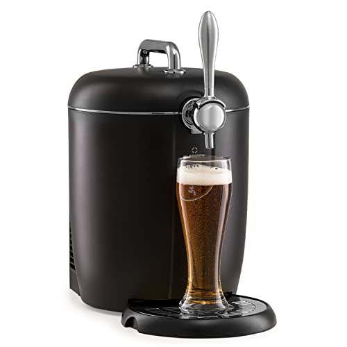 Klarstein 6L Bier Zapfanlage mit Kühlung, 65W Zapfanlage für Bier wie Frisch Gezapft, Kühlung 3-12°C, Bier-Zapfanlagen Gekühlt mit LED und Füllstandsanzeige, Leise Bierzapfanlage mit Mini-Bier-Fass von Klarstein