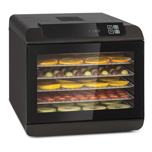 Klarstein Arizona Jerky Dörrautomat - Dörrgerät, Dehydrator, trocknet Obst, Fleisch und Früchte, 500 Watt, 35-70°C, 6 spülmaschinenfeste Einlagefächer, kurze Trockenzeit, Touch-Display, schwarz Klarstein Arizona Jerky Dörrautomat - Dörrgerät, Dehydrator, trocknet Obst, Fleisch und Früchte, 500 Watt, 35-70°C, 6 spülmaschinenfeste Einlagefächer, kurze Trockenzeit, Touch-Display, schwarz von Klarstein