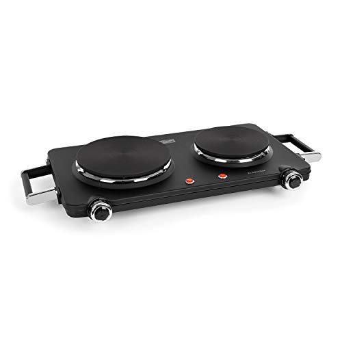Klarstein Cookorama elektrische Doppelkochplatte, 2250 Watt, Massekochfelder: 150/180 mm Ø, Kontrollleuchten, Haltegriffe, 5 Stufen, Kochfeld, Camping, schwarz Klarstein Cookorama elektrische Doppelkochplatte, 2250 Watt, Massekochfelder: 150/180 mm Ø, Kontrollleuchten, Haltegriffe, 5 Stufen, Kochfeld, Camping, schwarz von Klarstein