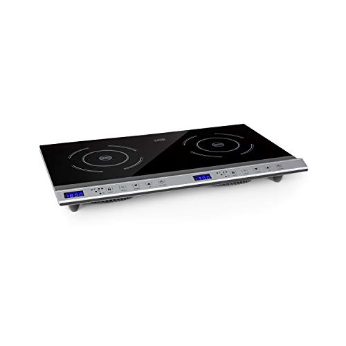 Klarstein Cucinata mobile Kochplatte, Doppel-Induktionskochfeld, 3100W, Touch Control, Topfsensor, Abschalttimer, 10 Stufen, Überhitzungsschutz, Kindersicherung, Glaskeramik, silber Klarstein Cucinata mobile Kochplatte, Doppel-Induktionskochfeld, 3100W, Touch Control, Topfsensor, Abschalttimer, 10 Stufen, Überhitzungsschutz, Kindersicherung, Glaskeramik, silber von Klarstein
