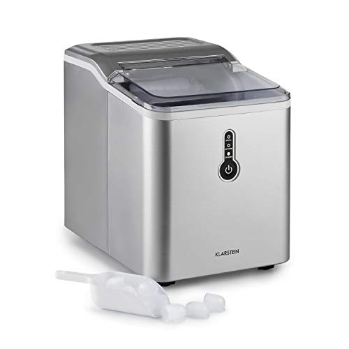 Klarstein Eiswürfelmaschine Klein, 1,5L Eiswürfelbereiter, Eiswürfelmaschine für Große Eiswürfel, Schnelle Mini-Eiswürfelmaschine, Leichte Reinigung, Eiswürfelbereiter 12kg Eis pro Tag Klarstein Eiswürfelmaschine Klein, 1,5L Eiswürfelbereiter, Eiswürfelmaschine für Große Eiswürfel, Schnelle Mini-Eiswürfelmaschine, Leichte Reinigung, Eiswürfelbereiter 12kg Eis pro Tag von Klarstein