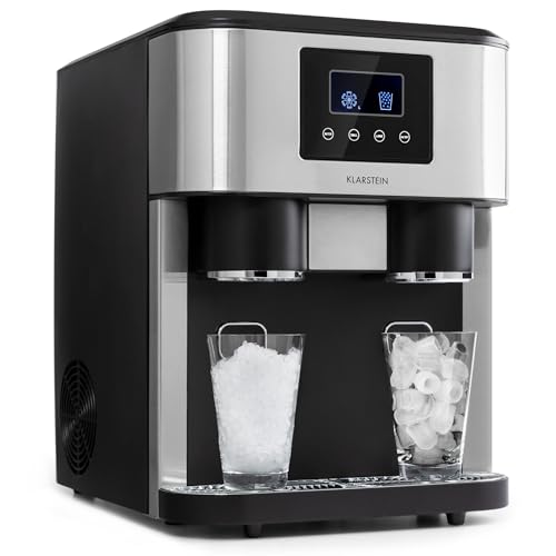 Klarstein Eiswürfelmaschine Klein, 1,8L Eiswürfelbereiter, Eiswürfelmaschine für Crushed und Bullet Eis, Schnelle Mini-Eiswürfelmaschine, Leichte Reinigung, Eiswürfelbereiter für 15kg/24h Klarstein Eiswürfelmaschine Klein, 1,8L Eiswürfelbereiter, Eiswürfelmaschine für Crushed und Bullet Eis, Schnelle Mini-Eiswürfelmaschine, Leichte Reinigung, Eiswürfelbereiter für 15kg/24h von Klarstein